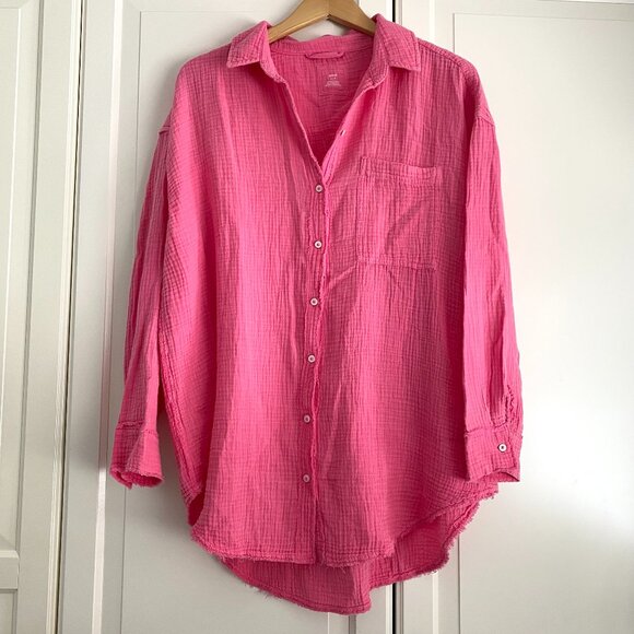 Aerie Gauze Button Up Shirt - Picture 1 of 4